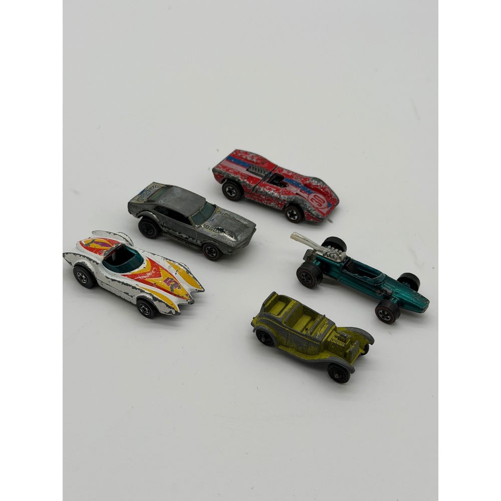 4 Vintage Hot Wheels Redline Lot Ferrari 312P Brabham Repco F1 TootsieToy 5 Cars